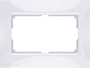 Рамка для двойной розетки (белый, basic) Werkel WL03-Frame-01-DBL-white