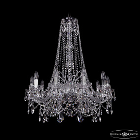 Большая хрустальная люстра Bohemia IVELE Crystal 1411/10/240/h-83 Ni