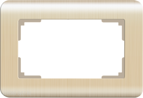 Рамка для двойной розетки (шампань) Werkel WL12-Frame-01-DBL