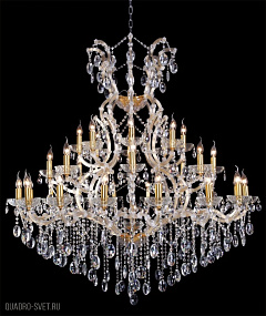 Большая хрустальная люстра Crystal Lux HOLLYWOOD SP16+8+8 GOLD