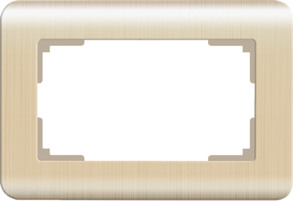 Рамка для двойной розетки (шампань) Werkel WL12-Frame-01-DBL