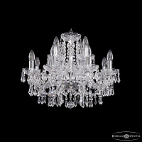 Хрустальная подвесная люстра Bohemia IVELE Crystal 1403/8+4/195 Ni