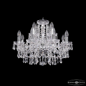 Хрустальная подвесная люстра Bohemia IVELE Crystal 1403/8+4/195 Ni