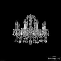 Хрустальная подвесная люстра Bohemia IVELE Crystal 1413/8/165 Ni Leafs
