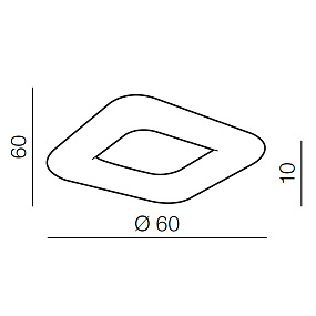 Светодиодный потолочный светильник Azzardo Donut Sq Top 60 CCT AZ2665