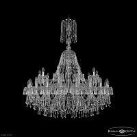 Большая хрустальная люстра Bohemia IVELE Crystal 1403/20+10/400/XL-133 Ni