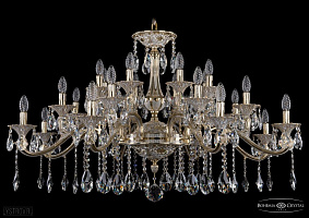 Литая подвесная люстра с хрусталем Bohemia IVELE Crystal 1709/24/410/A/GW