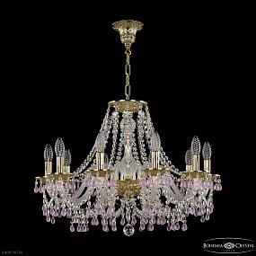 Хрустальная подвесная люстра Bohemia IVELE Crystal 16210/10/240 G V7010