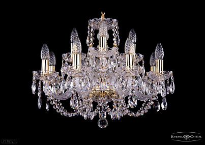 Хрустальная подвесная люстра Bohemia IVELE Crystal 1406/8+4/195/G