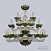 Большая хрустальная люстра Bohemia IVELE Crystal 1309/16+8+4/300/3d G Cl/Clear-Green/H-1J