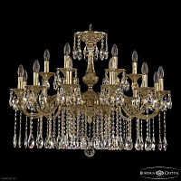 Подвесная хрустальная люстра Bohemia Ivele Crystal Verona 72101/12+6/300 A G