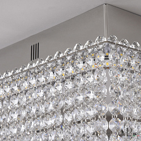 Хрустальная потолочная светодиодная люстра APL LED Sicilia SH04.52.C.Ni.4000.PK