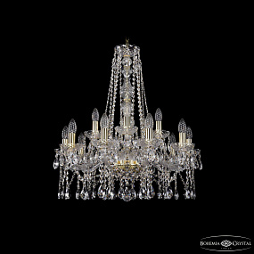 Хрустальная подвесная люстра Bohemia IVELE Crystal 1413/10+5/220/h-71 G