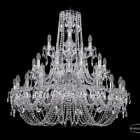 Хрустальная подвесная люстра Bohemia IVELE Crystal 1402/20+10+5/360/3d/Ni