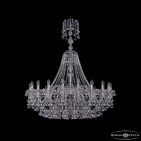 Большая хрустальная люстра Bohemia IVELE Crystal 1409/20/400/XL-133 Ni