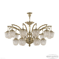 Большая хрустальная люстра Bohemia Ivele Crystal Verona 72111R/12+6/420 G