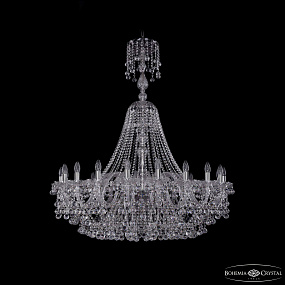 Большая хрустальная люстра Bohemia IVELE Crystal 1409/20/400/XL-133 Ni
