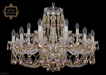 Большая хрустальная люстра Bohemia Art Classic 11.21.12+6.300.Gd.R777