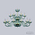 Большая хрустальная люстра Bohemia IVELE Crystal 1310/12+6/360/2d G Bi/Birusa/M-1G