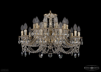 Литая подвесная люстра с хрусталем Bohemia IVELE Crystal 1703/20/225/C/GW