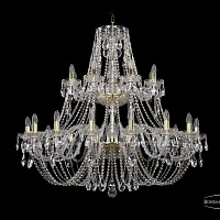 Хрустальная подвесная люстра Bohemia IVELE Crystal 1406/16+8/400-110/2d/G