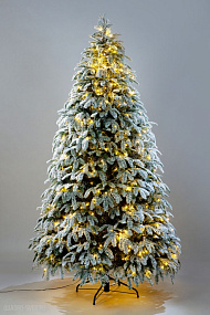 Ель CRYSTAL TREES Власта зеленая с вплетенной гирляндой 180 см KP6018