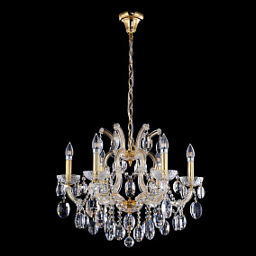 Подвесная хрустальная люстра Crystal Lux HOLLYWOOD SP6 GOLD
