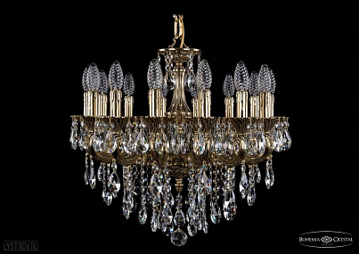 Литая подвесная люстра с хрусталем Bohemia IVELE Crystal 1701/14/181/B/GB