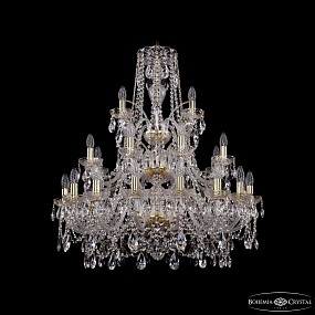 Большая хрустальная люстра Bohemia IVELE Crystal 1411/16+8+4/300/3d G