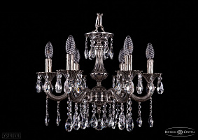Литая подвесная люстра с хрусталем Bohemia IVELE Crystal 1701/6/181/A/NB