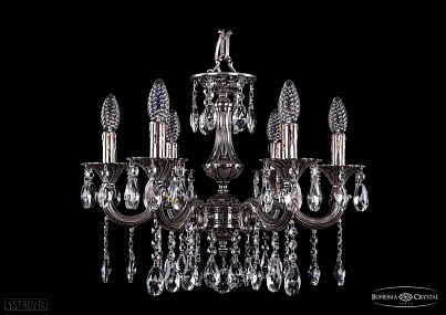 Литая подвесная люстра с хрусталем Bohemia IVELE Crystal 1701/6/181/A/NB