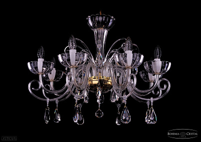 Хрустальная подвесная люстра Bohemia IVELE Crystal 1333/8/320/G