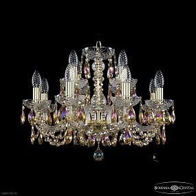 Хрустальная подвесная люстра Bohemia IVELE Crystal 1402/8+4/195 G R777