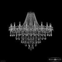 Большая хрустальная люстра Bohemia IVELE Crystal 1415/20/460 Ni