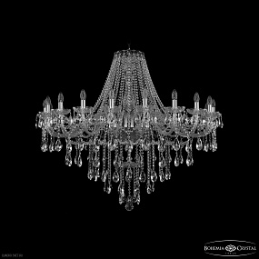 Большая хрустальная люстра Bohemia IVELE Crystal 1415/20/460 Ni