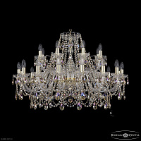 Большая хрустальная люстра Bohemia IVELE Crystal 1411/16+8/360 G R801
