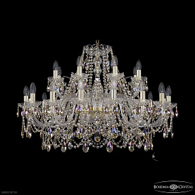 Большая хрустальная люстра Bohemia IVELE Crystal 1411/16+8/360 G R801