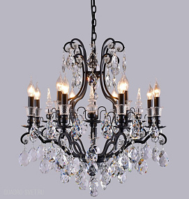 Подвесная люстра Crystal Lux MAGNIFICO SP13 BLACK/TRANSPARENT