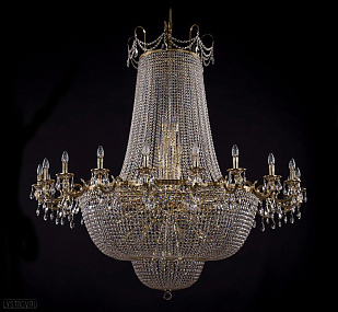 Хрустальная люстра (Груша с рожками) Bohemia IVELE Crystal 2022/160-170/GB