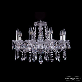 Хрустальная подвесная люстра Bohemia IVELE Crystal 1413/8/200/Ni