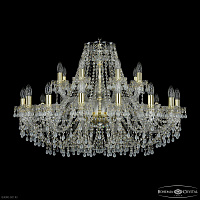 Большая хрустальная люстра Bohemia IVELE Crystal 1410/16+8/360 G V0300