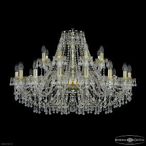 Большая хрустальная люстра Bohemia IVELE Crystal 1410/16+8/360 G V0300
