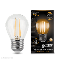 Лампа Gauss LED Filament Globe E27 7W 2700K 105802107