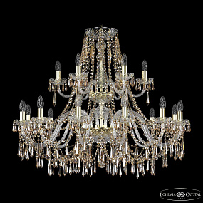 Большая хрустальная люстра Bohemia IVELE Crystal 1403/12+6/360/2d G R721
