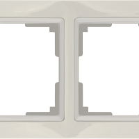 Рамка на 2 поста (слоновая кость, basic) Werkel WL03-Frame-02