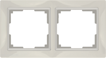 Рамка на 2 поста (слоновая кость, basic) Werkel WL03-Frame-02