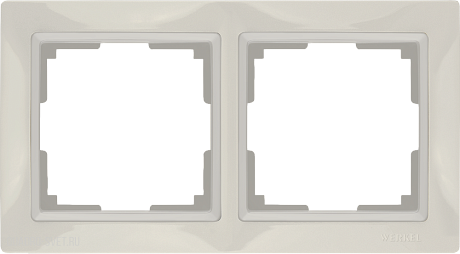 Рамка на 2 поста (слоновая кость, basic) Werkel WL03-Frame-02