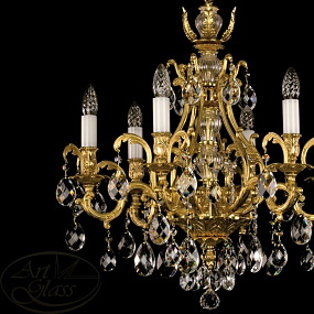 Люстра подвесная ARTGLASS LYRA BRASS ANTIQUE