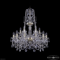 Большая хрустальная люстра Bohemia IVELE Crystal 1411/12+6/240/XL-83 G
