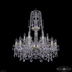 Большая хрустальная люстра Bohemia IVELE Crystal 1411/12+6/240/XL-83 G